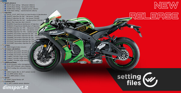 Setting file update for Kawasaki Ninja zx-10