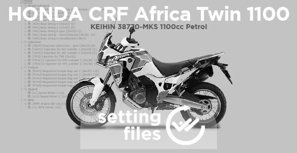 Second generation setting files for KEIHIN ECUs that equips Honda CRF Africa Twin 1100